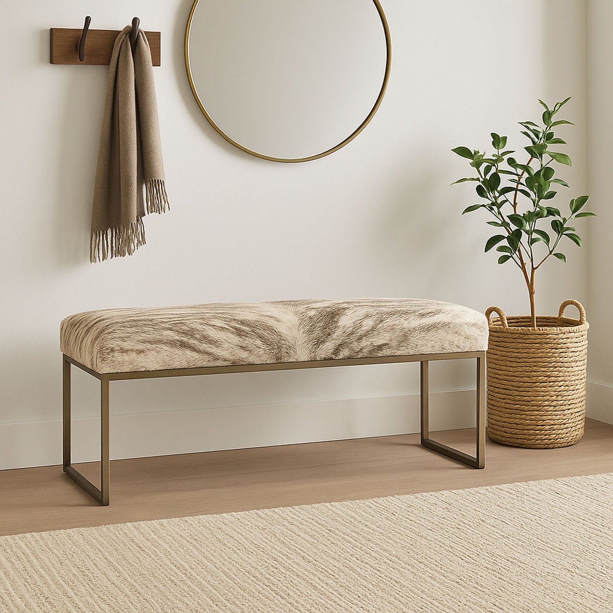 Outpost Original Upholstered Cowhide Stool