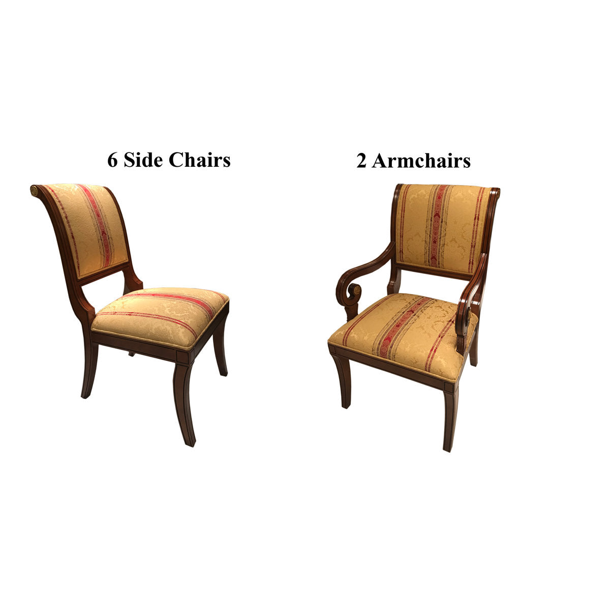 Infinity Furniture Import 8 Piece Dining Chair In Brownred Set