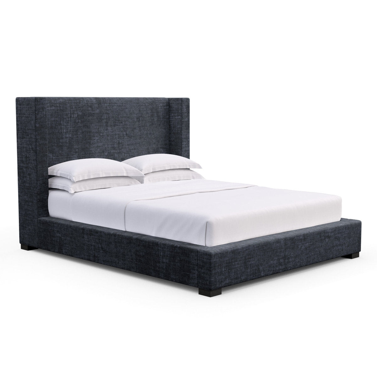 Upholstered King Wingback Bed