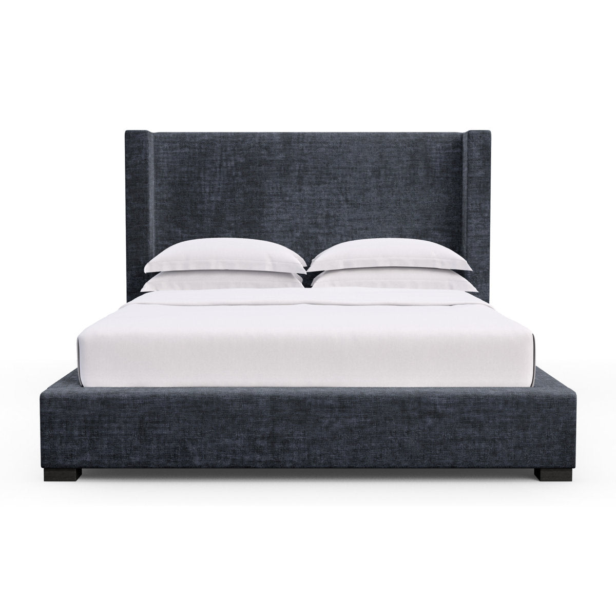 Upholstered King Wingback Bed