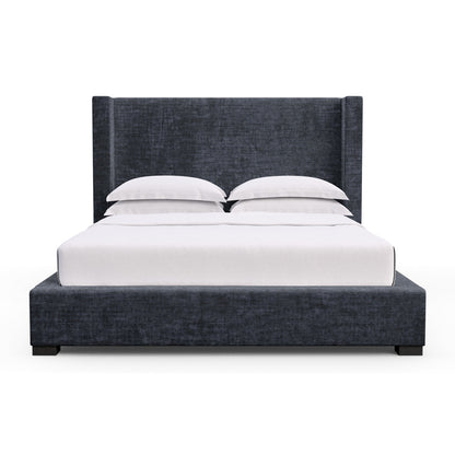 Upholstered King Wingback Bed