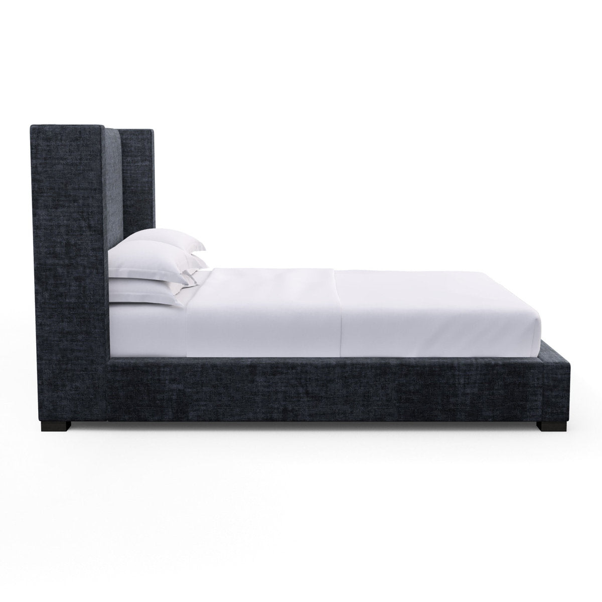 Upholstered King Wingback Bed