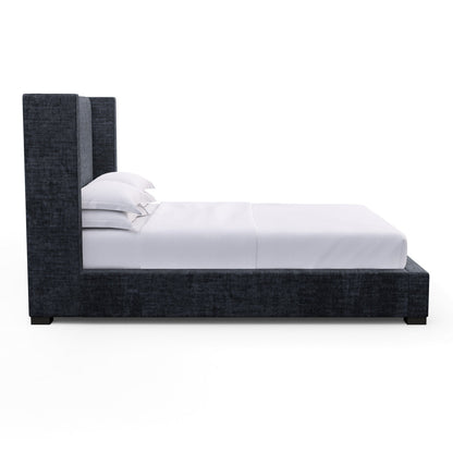 Upholstered King Wingback Bed