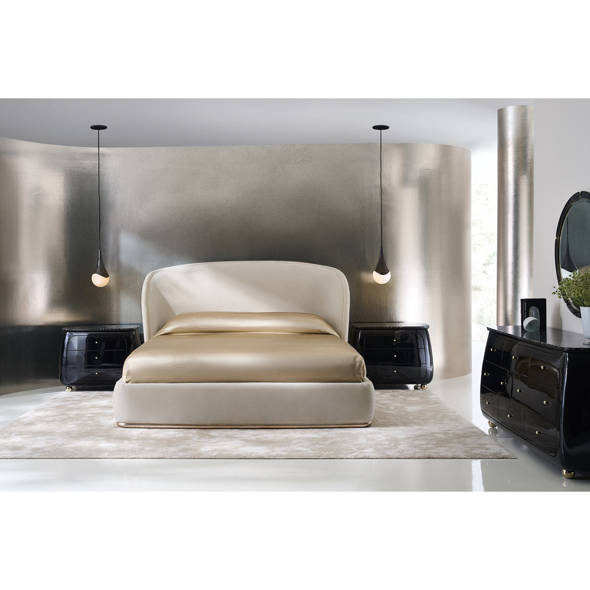 Caracole Faux Leather Bed