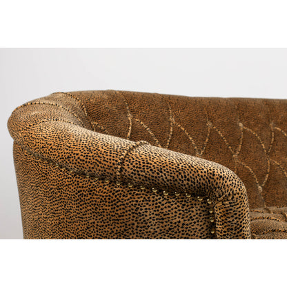Bold Monkey 71 Velvet Round Arm Curved Sofa