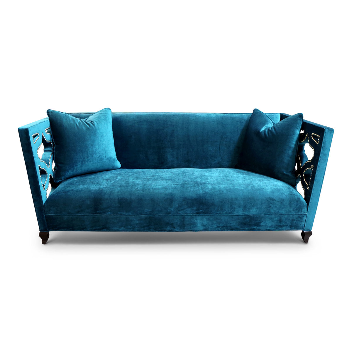 Haute House Home 89 Velvet Tuxedo Arm Sofa