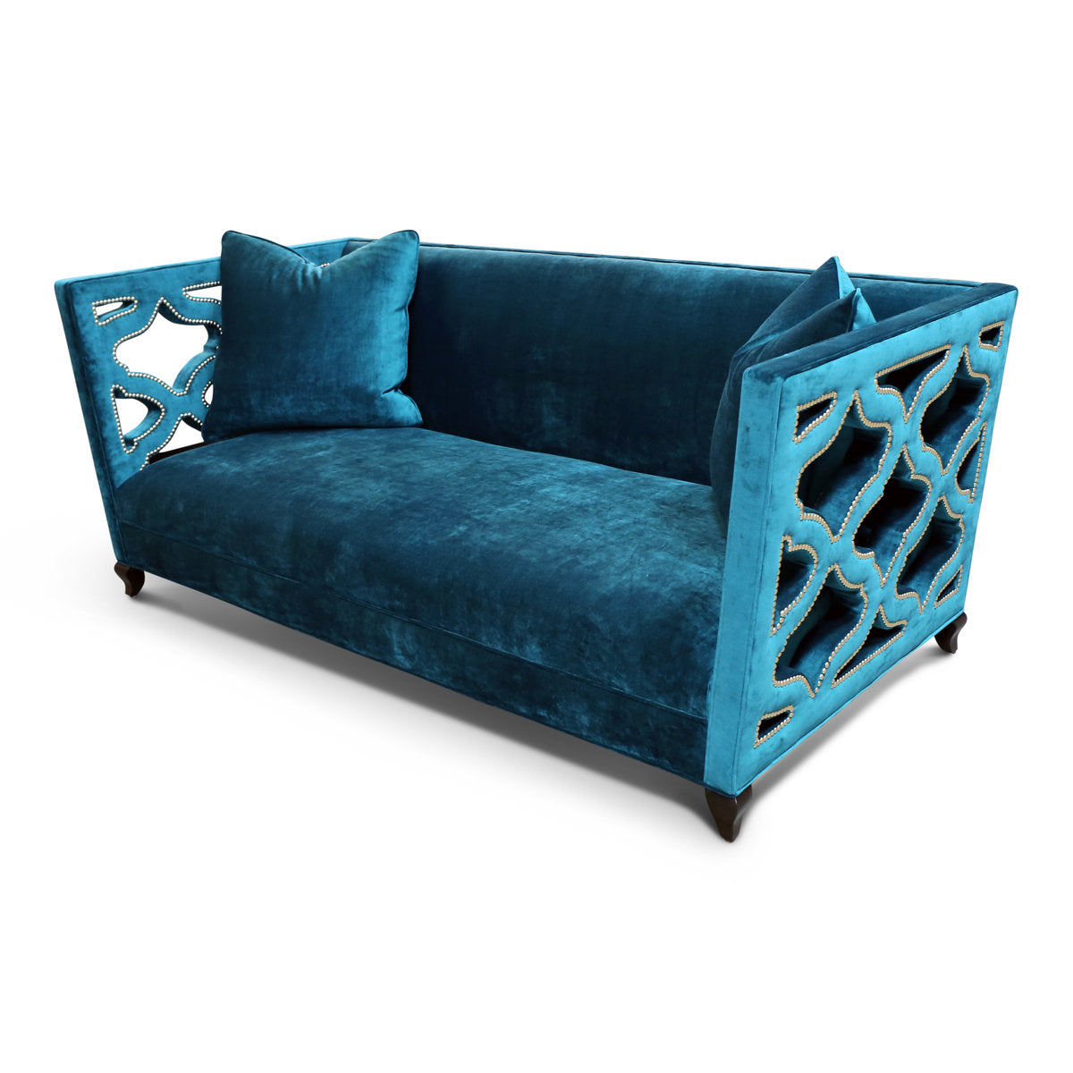 Haute House Home 89 Velvet Tuxedo Arm Sofa