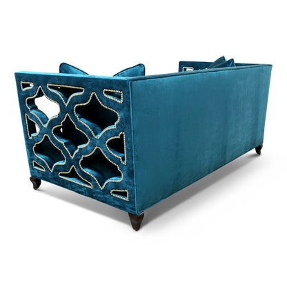 Haute House Home 89 Velvet Tuxedo Arm Sofa