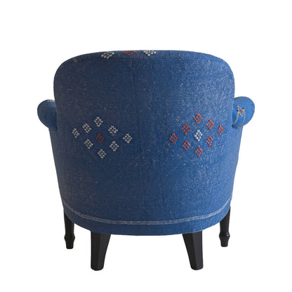 Andrew Martin Victoria Blue Upholstered Armchair