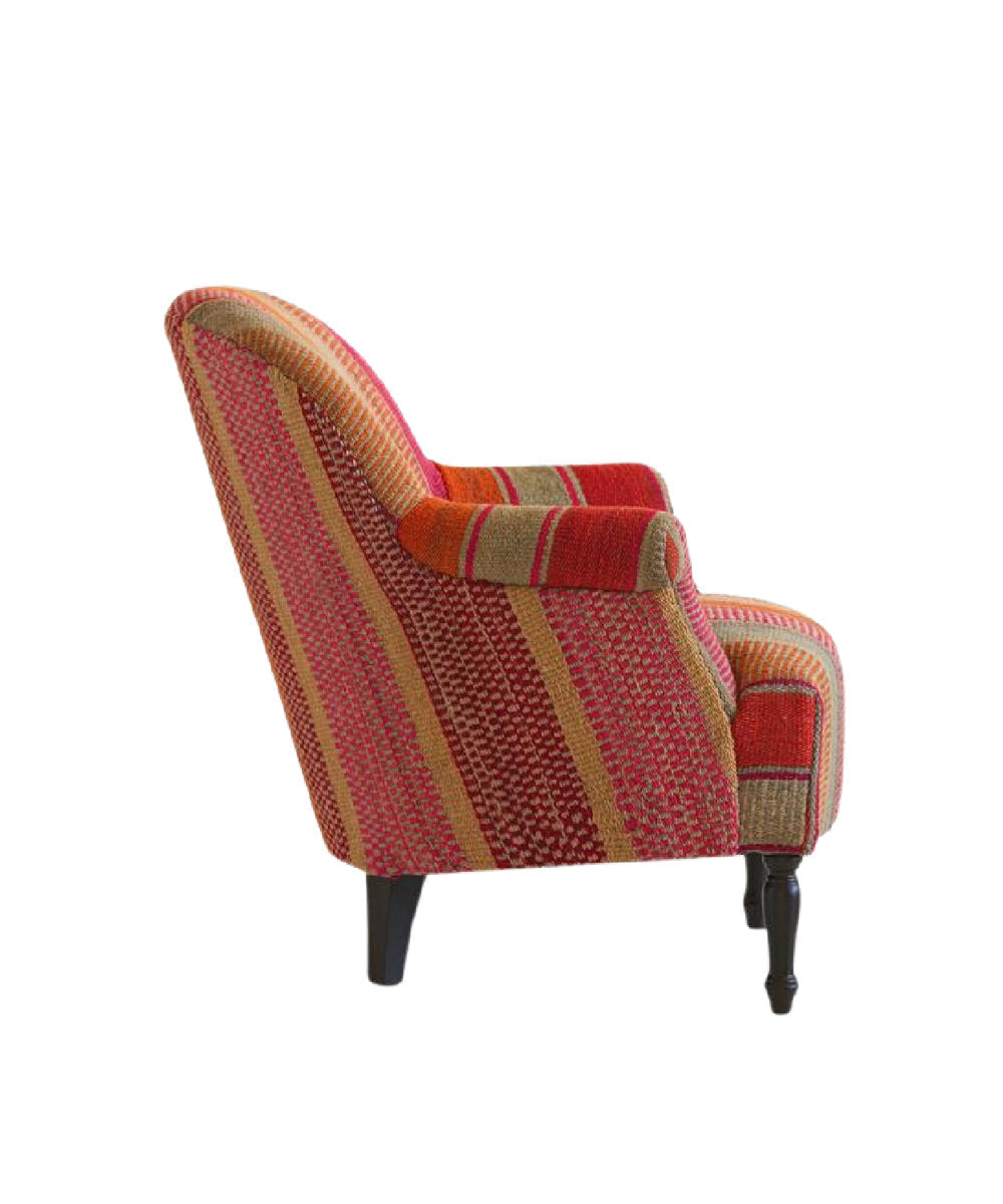 Andrew Martin Victoria Redyellowgreen Upholstered Armchair