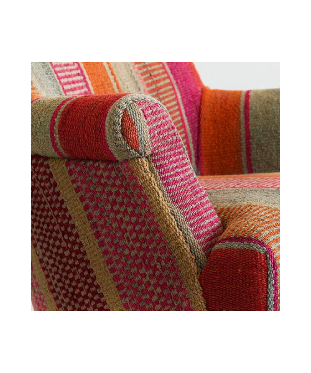 Andrew Martin Victoria Redyellowgreen Upholstered Armchair