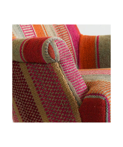 Andrew Martin Victoria Redyellowgreen Upholstered Armchair