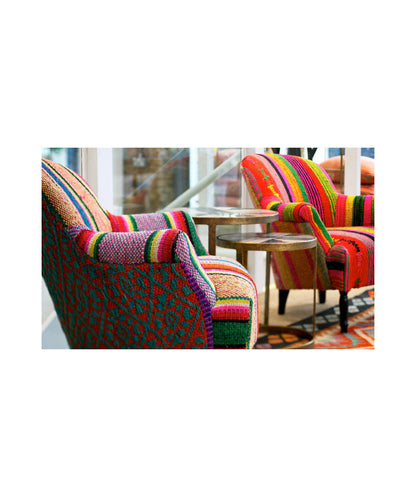Andrew Martin Victoria Redyellowgreen Upholstered Armchair