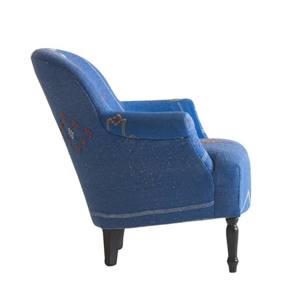 Andrew Martin Victoria Blue Upholstered Armchair