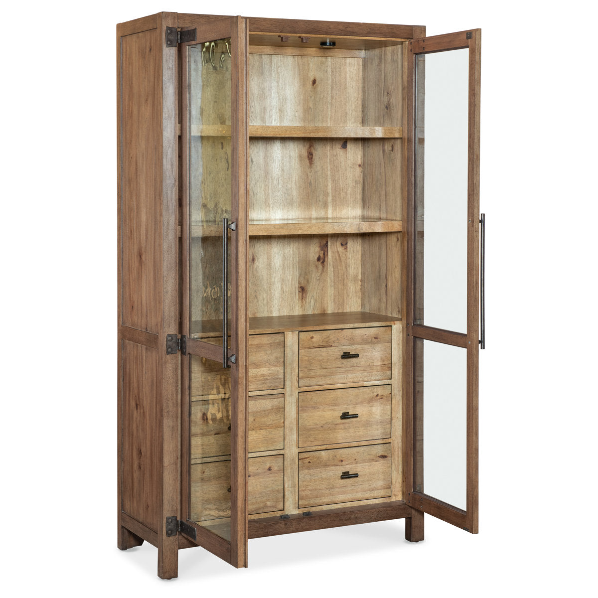 Vineyard Row Lighted China Cabinet