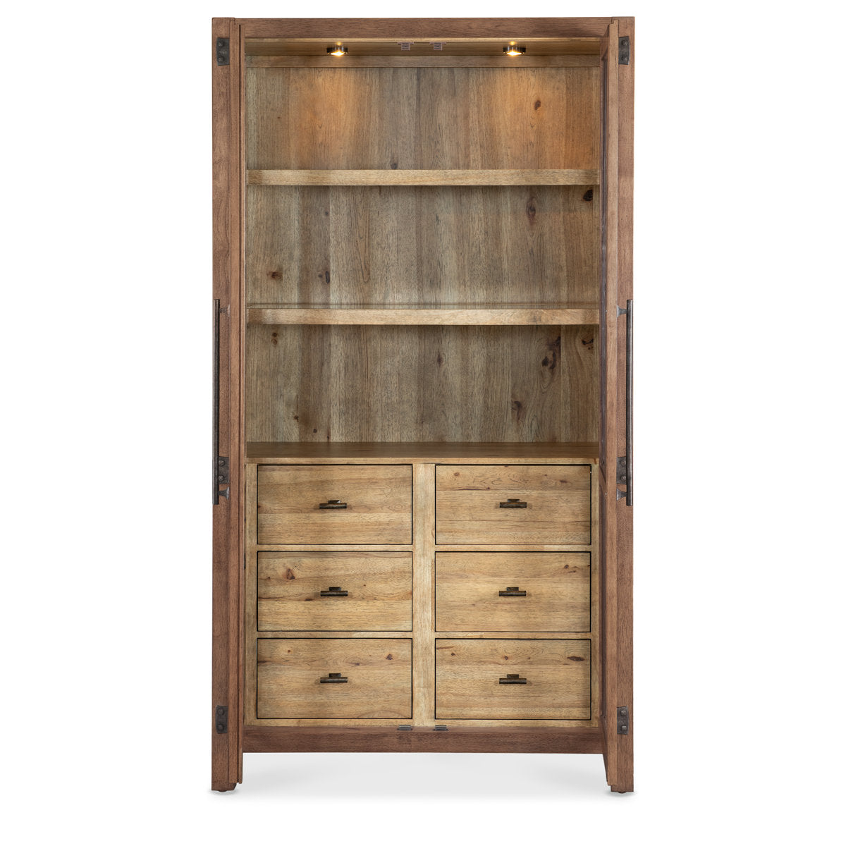 Vineyard Row Lighted China Cabinet