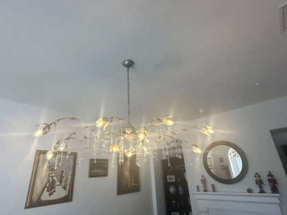 Gothic Viticci Silver Rectangular Chandelier