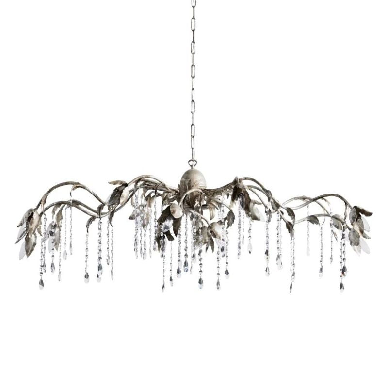 Gothic Viticci Silver Rectangular Chandelier