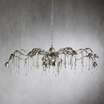Gothic Viticci Silver Rectangular Chandelier