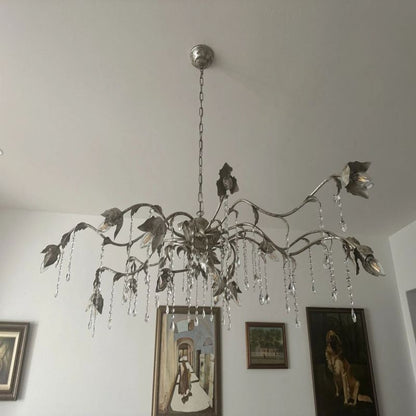 Gothic Viticci Silver Rectangular Chandelier