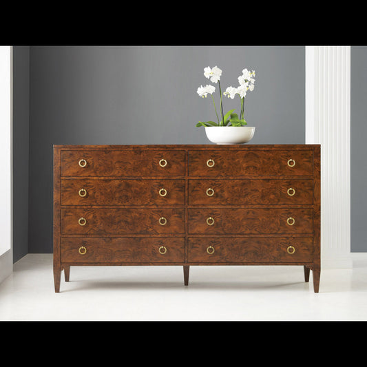 Walnut Burl 8 - Drawer Dresser