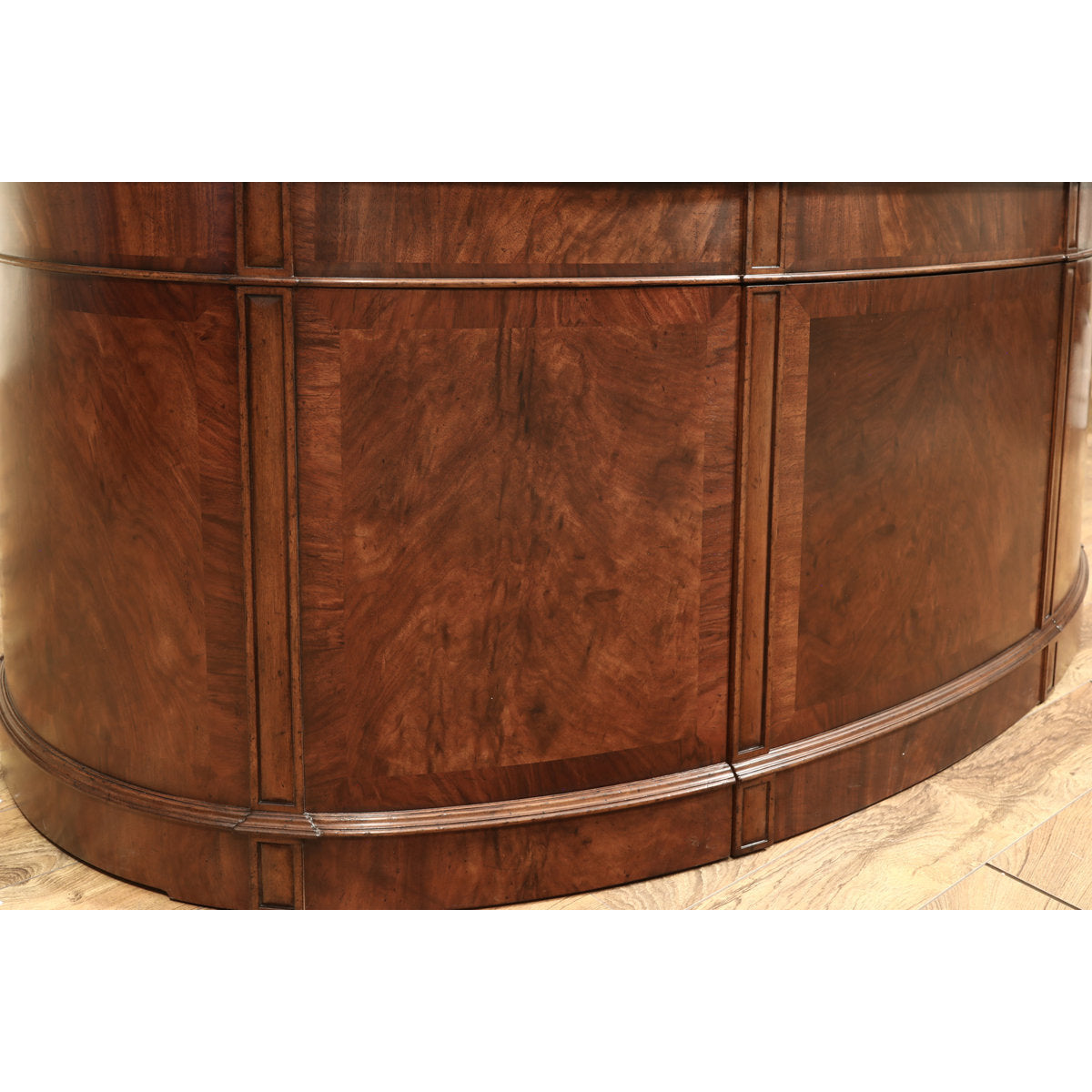 Walnut Kidney Shaped Desk With Leather Top