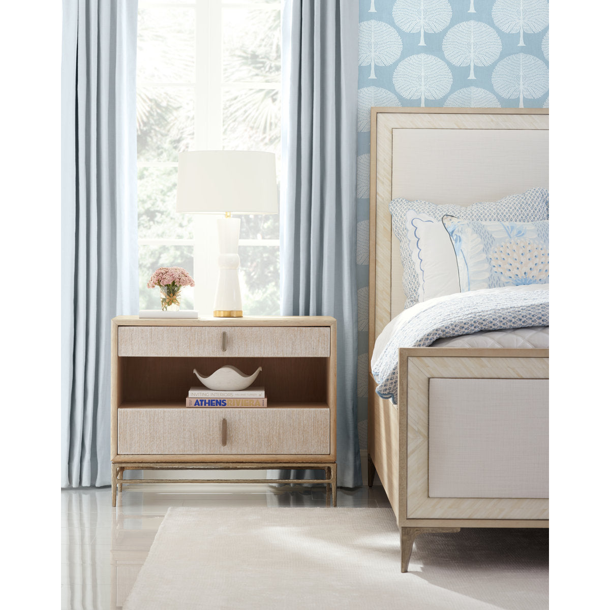 Water 2 - Drawer Solid Wood Nightstand