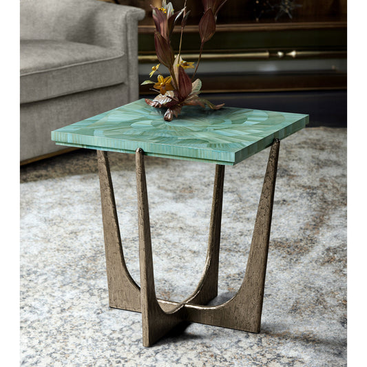 Water Seaglass Martini Table