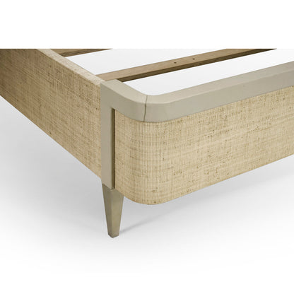 Water Upholstered King Wingback Bed