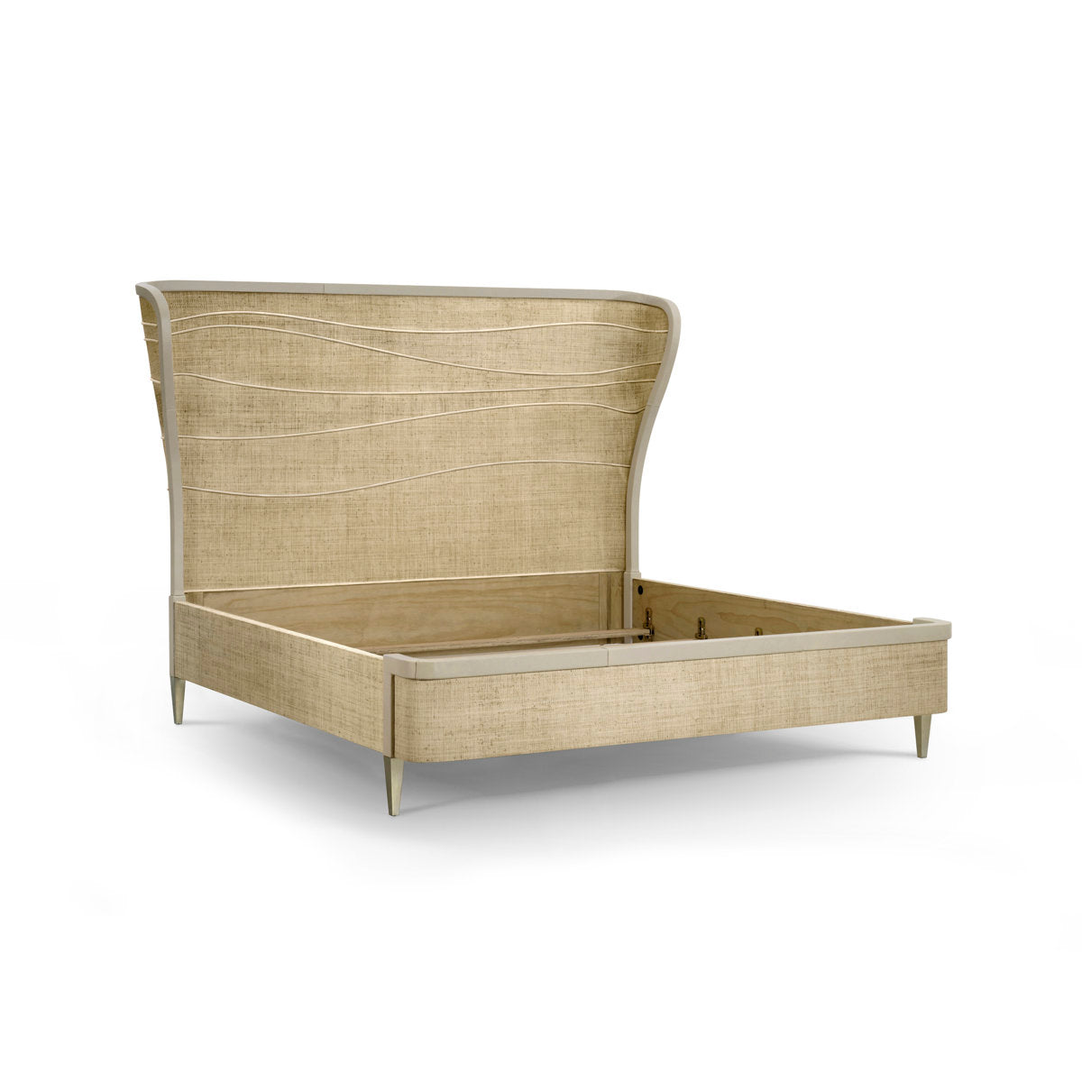 Water Upholstered King Wingback Bed