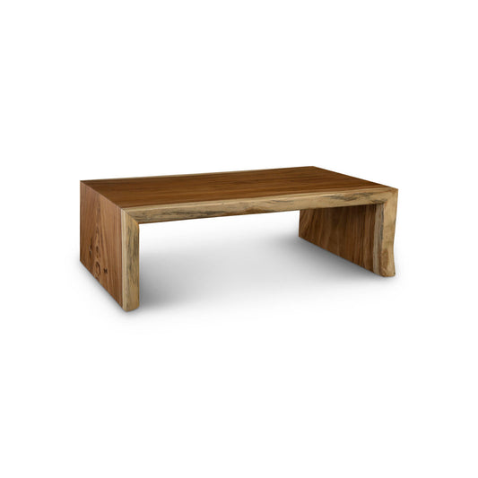 Waterfall Solid Wood Sled Coffee Table
