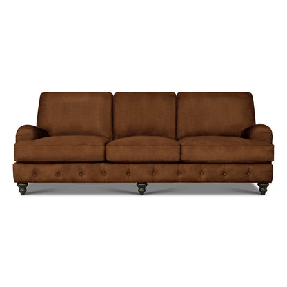 Eleanor Rigby Wembley 96 Genuine Leather Recessed Arm Sofa
