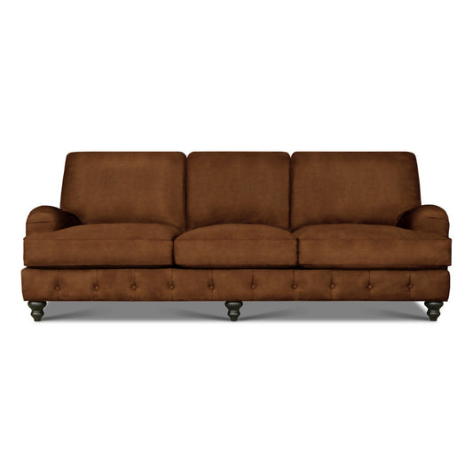 Eleanor Rigby Wembley 96 Genuine Leather Recessed Arm Sofa