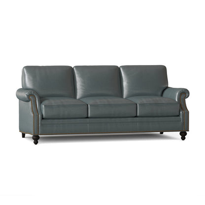 Bradington Young West 82 Genuine Leather Rolled Arm Sofa