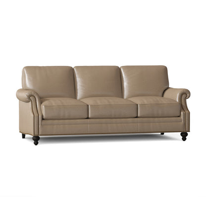 Bradington Young West 82 Genuine Leather Rolled Arm Sofa