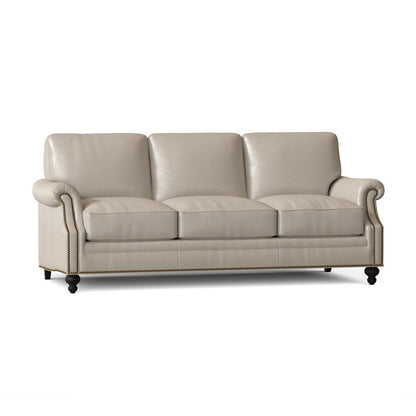 Bradington Young West 82 Genuine Leather Rolled Arm Sofa