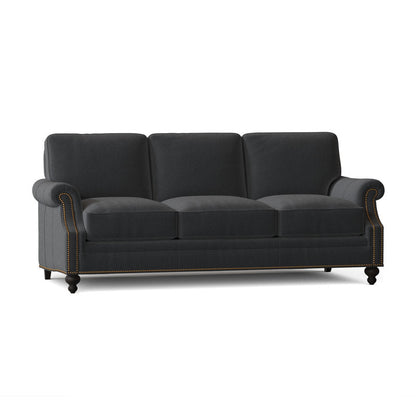 Bradington Young West 82 Genuine Leather Rolled Arm Sofa
