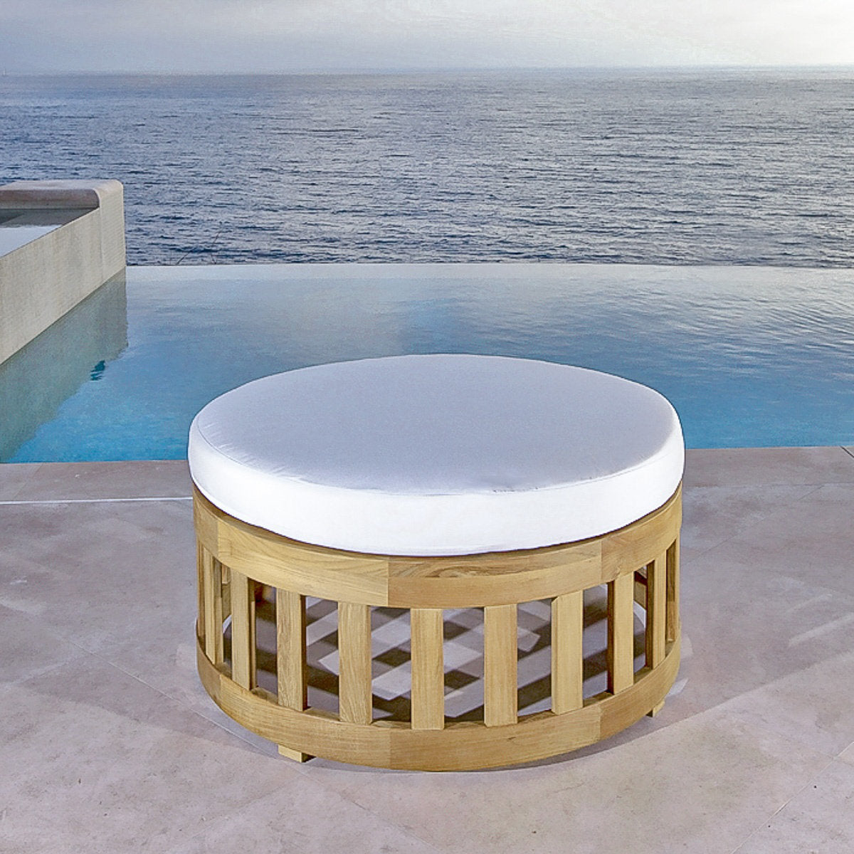 Westminster Teak Round Ottoman