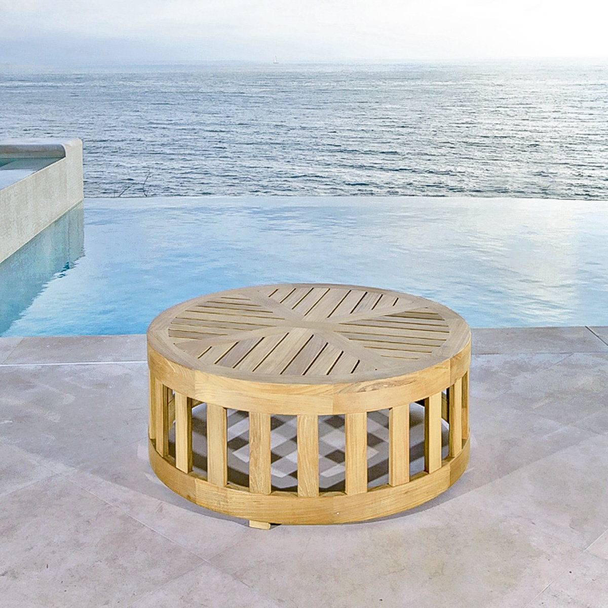Westminster Teak Round Ottoman