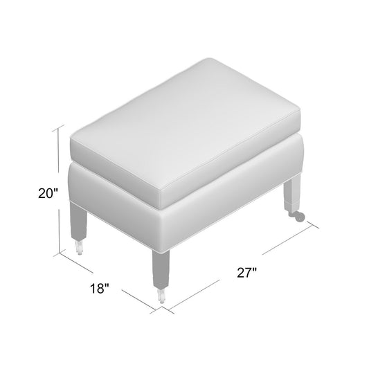 Duralee Westside 27 Rectangle Cocktail Ottoman