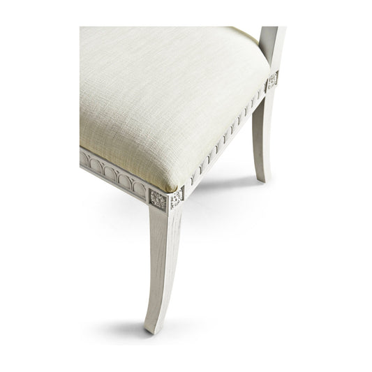White Upholstered Dining Chair