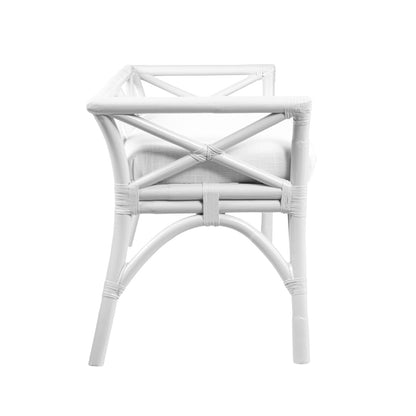 David Francis Furniture Wicker Bench