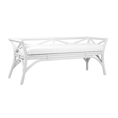 David Francis Furniture Wicker Bench