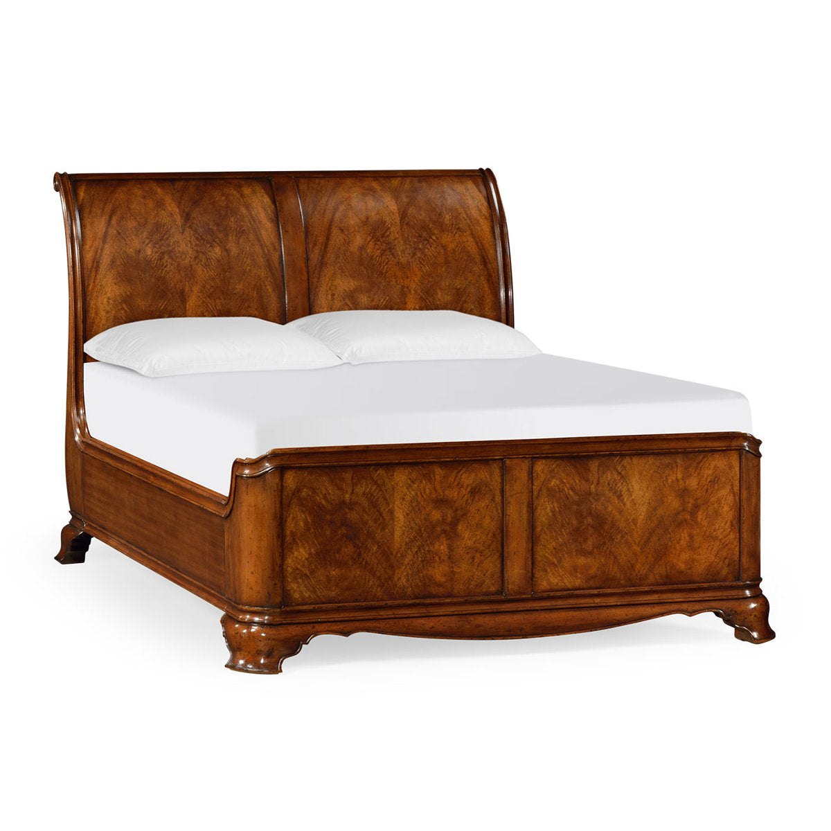 Windsor Solid Wood Sleigh Platform Bed