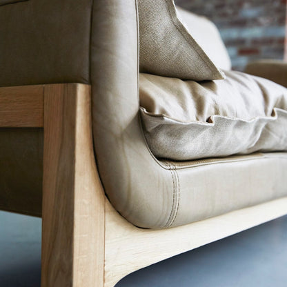 Tikamoon Woodnest Solid Oak And Leather Cheyenne