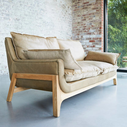 Tikamoon Woodnest Solid Oak And Leather Cheyenne