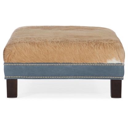 Bradington Young Xl Rects 515 Wide Genuine Leather Rectangle Cocktail Ottoman