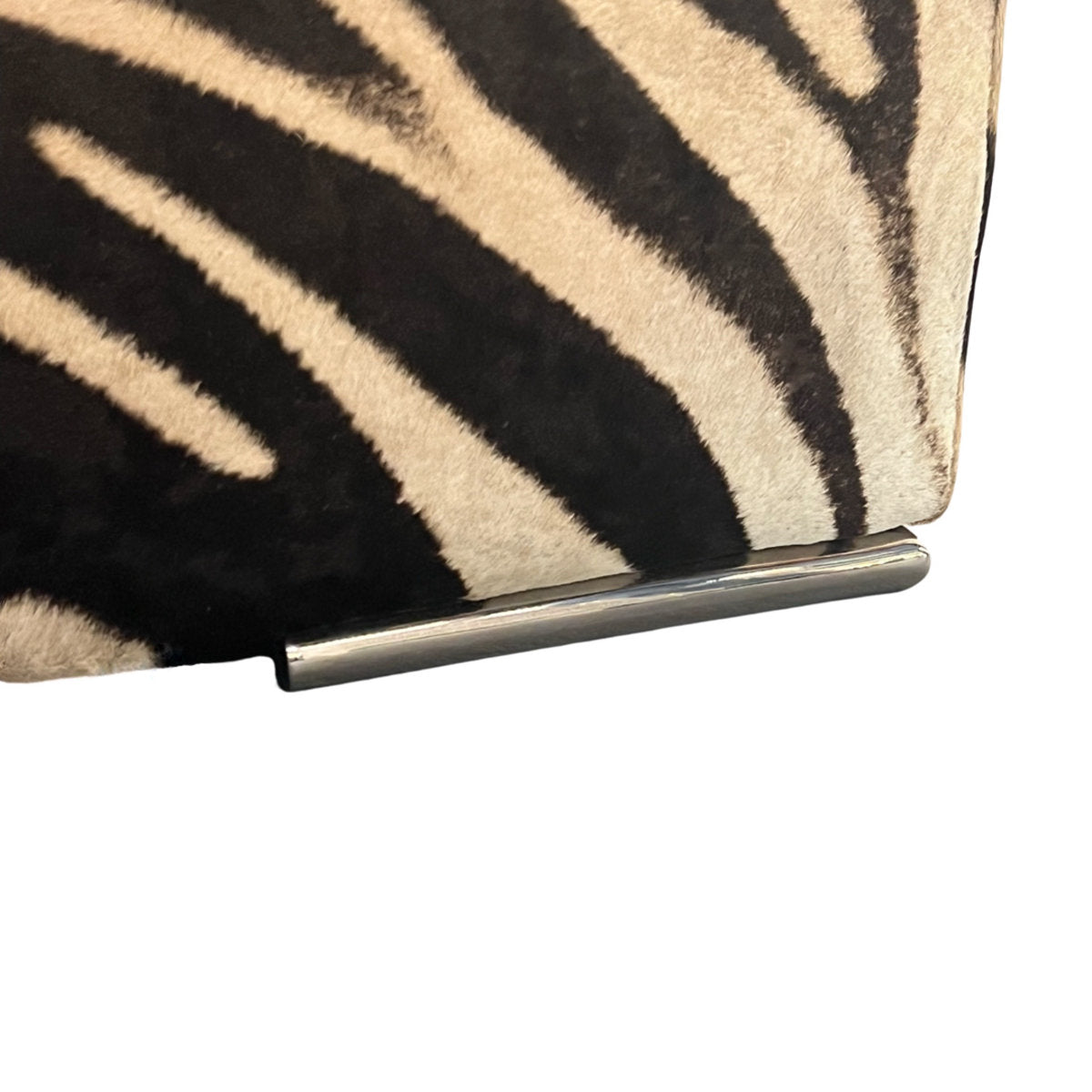 XL Square Zebra Ottoman