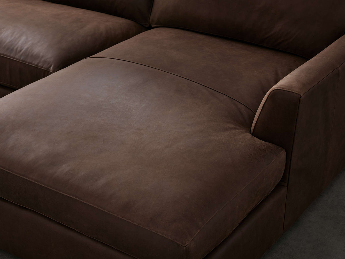Vernon Leather Two-Piece Chaise Sectional