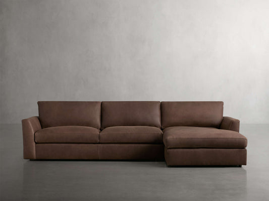 Vernon Leather Two-Piece Chaise Sectional